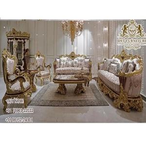 Juego de Sofás Maharaja de Estilo Real, Juego de Sofás de Salón de Estilo Francés, Juego de Sofás de Lujo Tallados a Mano para Salón - Product Image 1