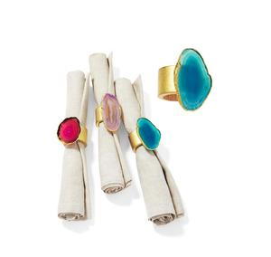 Boucle de rond de serviette en résine époxy à prix abordable Décoration de table et accessoires de serviette design fait à la main - Product Image 1