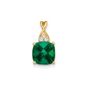 Cuarzo granate con colgante de Punta CZ-Joyería de piedra natal de estilo infinito, abalorio de mujer pequeño con forma de cojín chapado en oro de Ley 925 - Product Image 6