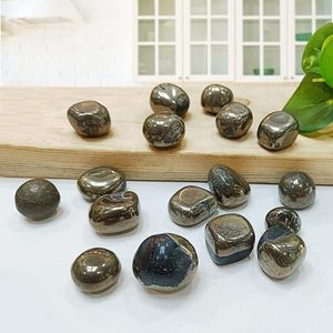 Pierres naturelles de pyrite dégringolées-Cristaux de guérison pour la richesse et la protection-Pierres décoratives Feng Shui et énergie de succès - Product Image 3