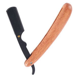 Recién llegado, afeitadora de barba para hombre, afeitadora de peluquero, afeitadora de depilación con mango de madera Pakka - Product Image 5