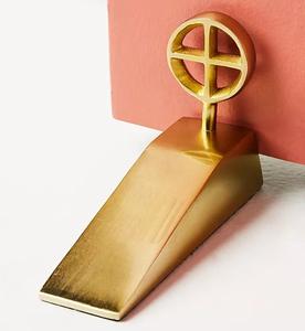 Tope de Puerta de Metal de Hierro Vintage con Acabado Dorado Antiguo para Ferretería de Edificios, Uso en Puertas de Hogar y Hotel - Product Image 4