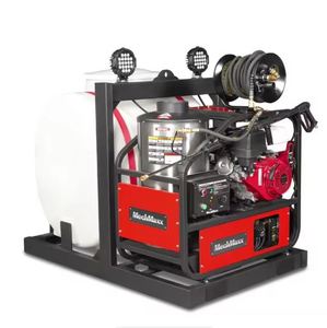Hidrolavadora de Agua Caliente de 4000 PSI y 4 GPM con Motor de Arranque Eléctrico, Montada sobre Plataforma con Tanque de 175 Galones, HPW40KT - Product Image 1