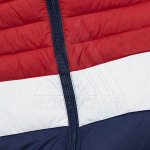 Chaqueta acolchada ligera OEM hecha en Pakistán personalizable con su logotipo con capucha y decoración de patrón para el invierno - Product Image 6