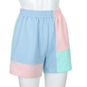 Pantalones cortos personalizados de color de contraste de color para mujer Pantalones cortos personalizados para el hogar Pantalones cortos deportivos personalizados - Product Image 2