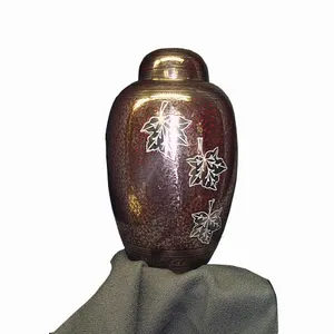 Dom Top Falling Leaves Urn Pleasant Design Cremation Urn Top Trending Funeral Memorial Urn Sell At Cheap Price