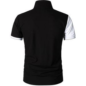 Polos de punto para hombre, manga corta, estilo a rayas, dos tonos, polo de color, camisas de golf informales a la moda - Product Image 3