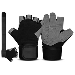 Gants de gymnastique Gants d'entraînement de fitness antidérapants absorbant les chocs Gants d'haltérophilie Poignée rembourrée Respirant Support d'entraînement sans doigts - Product Image 1