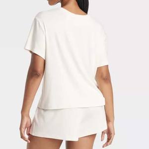 Camisetas con estampado de peso pesado para mujer, camiseta ajustada informal para mujer, camisa hecha con personalización completa - Product Image 6