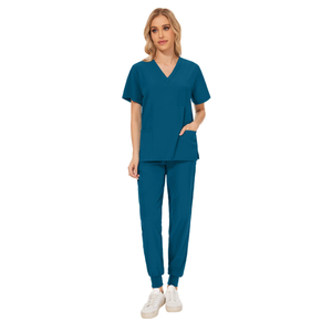 Conjuntos de Uniformes Médicos Unisex Personalizados con Logotipo, de Alta Calidad, en Spandex/Poliéster, para Enfermeros de Hospital, Doctores y Cirujanos, Tejido PK - Product Image 6
