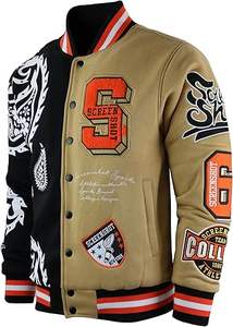 Corps en laine unisexe personnalisé de haute qualité manches en cuir veste universitaire formelle de printemps veste Letterman Baseball College - Product Image 4