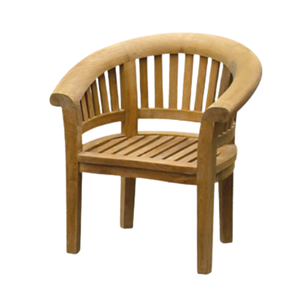 Fauteuils de jardin en teck naturel, banc de salon demi-lune d'extérieur, chaise individuelle, chaises de jardin, meubles de salle à manger de jardin - Product Image 2