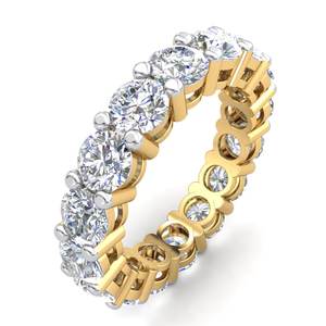 4.08Cts แหวนทอง14K สุดคลาสสิกของผู้หญิงที่สง่างามเทียบกับความชัดเจนของห้องปฏิบัติการเครื่องประดับคลาสสิกสุดหรู - Product Image 1