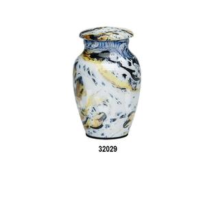 Urna de cremación de recuerdo con acabado de mármol hermoso de la mejor calidad para cenizas de adultos con tapa y bolsa de terciopelo gratis - Product Image 1