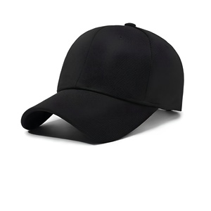 Unisex <b>Black</b> <b>Baseball</b> <b>Cap</b> 6-Panel Adjustable Solid Color Twill Fabric Casual Hat for Adults Four Seasons Wear - Product Image 1