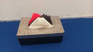 Porte-serviettes en métal de luxe pour décor de table à manger porte-mouchoir en papier forgé stockage de papier de soie domestique - Product Image 4