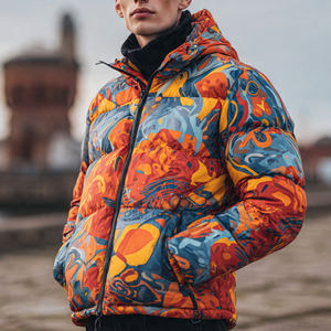 Veste matelassée à sublimation pour homme, vêtements d'extérieur chauds, veste à bulles, streetwear pour homme, vestes matelassées à bulles pour homme - Product Image 5