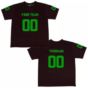 Maillots de football américain surdimensionnés personnalisés de haute qualité vêtements de sport en maille respirante courte optimale pour les clubs de groupes conception OEM - Product Image 4