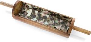 Juego de Utensilios de Cocina de Madera con Diseño de Naturaleza Muerta, Bandeja Charpai, Tabla de Madera, Rodillo, Plato para Servir, para Bodas, Diwali, Decoración del Hogar - Product Image 2