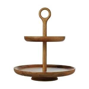 Support à gâteau en métal de luxe au design unique, plaqué or, forme ronde, support de présentation de gâteau pour les fêtes d'hôtel, décoration de table - Product Image 3