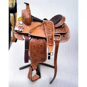 Selle de cheval occidentale en cuir de meilleure qualité sur demande disponible à un prix abordable depuis l'Inde - Product Image 1