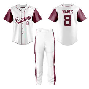 2025 nuevo estilo personalizado impreso béisbol Softball uniforme tela de alta calidad envío rápido equipo desgaste uniforme de béisbol proveedor - Product Image 4