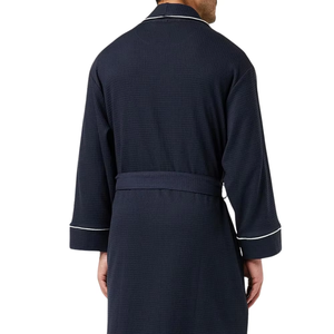 ODM ชุดนอนผู้ชายผ้าฝ้าย100% เทอร์รี่ทอลายย้อมสีล้วนระบายอากาศได้ดีเซ็กซี่สีพื้นขนาดใหญ่พิเศษ5ดาวแขนยาวสำหรับโรงแรม - Product Image 3