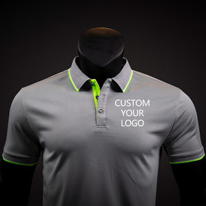 Personalizado de alta calidad 100% algodón transpirable de punto Casual manga corta deportes para camisas para hombres - Product Image 3