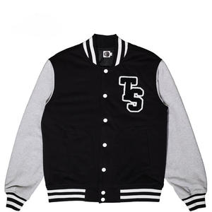 2025 última fábrica de chaquetas universitarias de béisbol personalizadas para hombres, manga de cuero empalmada, bolsillos bordados con letras, chaqueta con letras marrones - Product Image 3