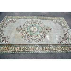 พรมขนสัตว์สีเบจเขียว9.2ft 5.9ft แบบคลาสสิกพรมยาง3D 4เมตรสำหรับตกแต่งห้องดีไซน์3D เย็บปะติดปะต่อกันดีไซน์แบบคลาสสิก - Product Image 3