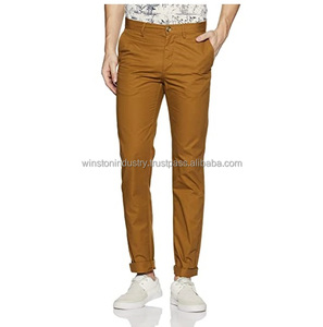 Drawstring Chino Pants <b>Men</b> Jogger Style Cotton Trousers Elastic Waist Casual Male Bottoms Smart Comfort Wear - Product Image 5