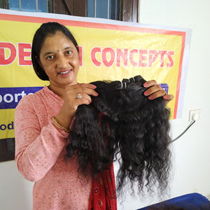 Extensions de cheveux humains indiens vierges Remy 100% alignées sur les cuticules, boucles alignées sur les cuticules, lots bon marché de cheveux humains en gros - Product Image 3
