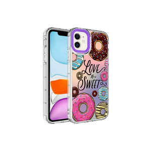 Étui en silicone rigide mince anti-empreintes digitales et antichoc de luxe pour iPhone 12, coque de protection pour téléphone portable à motifs - Product Image 1