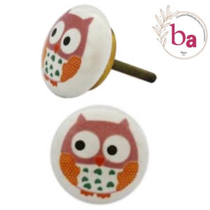 Boutons de traction hibou en céramique au design moderne pour enfants belle commode armoire salle de bain meubles de chambre à coucher pour la cuisine [CK 267] - Product Image 1