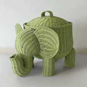 Cesta de mimbre con forma de rinoceronte para bebés, cestas de mimbre de la más alta calidad, organizadores de almacenamiento para niños, venta al por mayor - Product Image 4