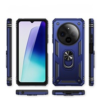 Funda de soporte de anillo magnético Premium, fundas resistentes para teléfono móvil, fundas giratorias a prueba de golpes para redmi 14C