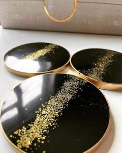 Posavasos Decorativo de Resina Epoxi Hecho a Mano, Estilo Bohemio, Ecológico, para Servir Bebidas con Estilo en Mesas del Hogar, M/S SHAAD - Product Image 4