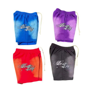 Personnalisé Hommes Vintage Sun Dye Fade Sweat Coton Shorts Bord Brut Puff Impression Hommes Acid Wash Gym Shorts - Product Image 2