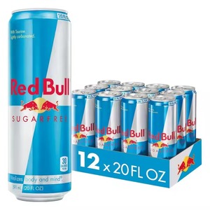 Para Red Bull sin azúcar 16 FlOz 12 latas bebida energética con carbonato como ingrediente principal - Product Image 1