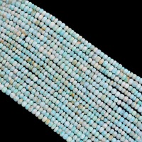 Amazonite naturelle lisse Rondelle perles de pierres précieuses 6mm bleu Amazonite pierre perles polies en vrac pour la fabrication de bijoux en vrac