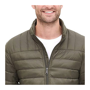 Veste matelassée à bulles pour hommes, manteau d'hiver chaud et épais en duvet avec col en fourrure à capuche en toile style High Street - Product Image 5