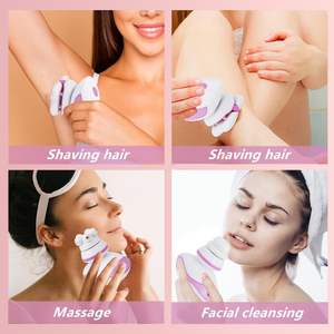 Afeitadora Eléctrica para Mujer, Impermeable IPX7, Recortadora de Bikini, Masajeador de Cuero Cabelludo Sin Dolor, Cepillo de Limpieza Facial para Depilación - Product Image 4