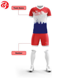 Manches courtes nouveau 100% Polyester France maillots de Football entraînement par équipe transfert de chaleur maillot de football ensembles d'uniformes de Football - Product Image 6