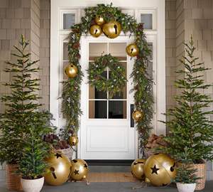 Campana Decorativa de Metal Dorado Hecha a Mano, Estilo Art Deco, para Navidad, Bodas, Cumpleaños, Decoración Festiva para el Hogar - Product Image 1