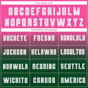 Uniforme de Fútbol Personalizado con Camiseta y Pantalones Cortos de Manga Larga en Degradado Rosa y Verde, Disponible con Impresión de Nombre de Equipo y Número Personalizados - Product Image 3