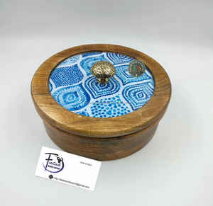 Meilleur bol de service en bois poli imprimé Home & Hotel Chapati Food Container Design moderne Cadeaux de mariage - Product Image 5