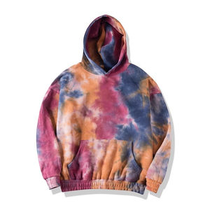 Sudadera Unisex con Logo y Estampado Tie Dye Personalizado, Jersey de Talla Grande, Sudadera con Capucha, Mezcla de Algodón, Ropa de Calle para Hombre - Product Image 1
