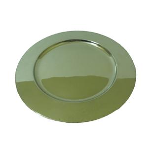 Plato para servir de catering para fiesta de boda con acabado de níquel, plato de cargador de borde en relieve de acero inoxidable para servir alimentos redondeados - Product Image 6