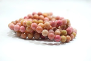 Piedras preciosas de Rodonita Natural de grado AAA, lavanda, cuentas sueltas redondas de color rosa claro, 8mm, 15 pulgadas, Media hebra, gemas Sameer - Product Image 3