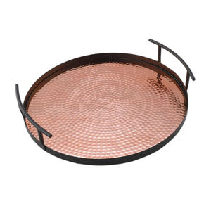 Luxury Decorative <b>Gold</b> Platted Aluminium Metal <b>Tray</b> With Fruit Design Serving Food Restaurant Handcrafted - Product Image 4